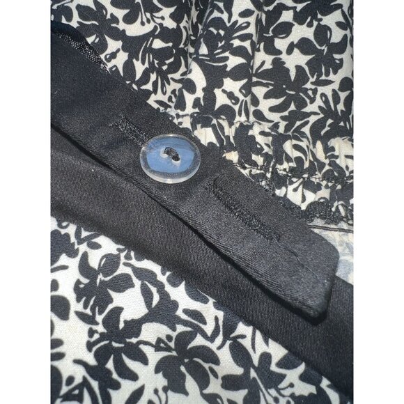 Black & White Floral Print Sleeveless Dress Size 6 By Dressbarn - Picture 8 of 8